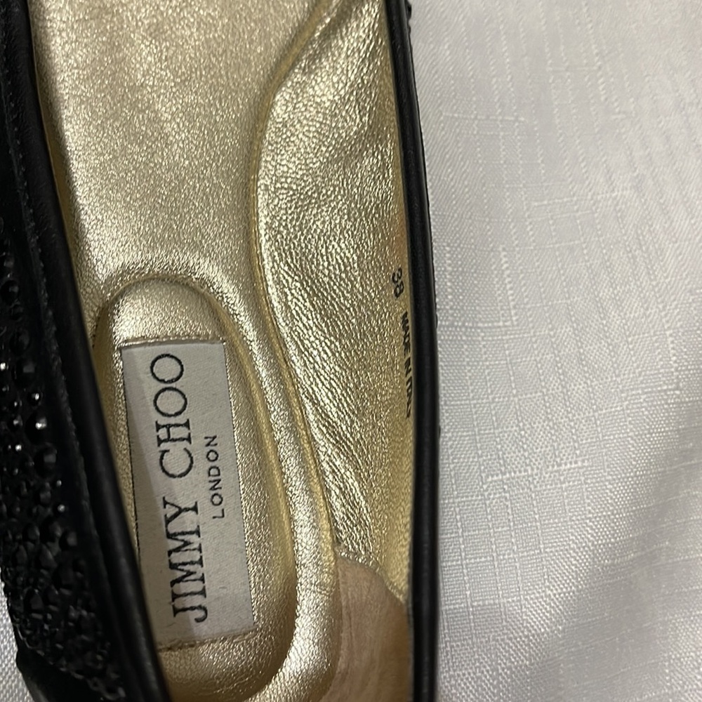 Like New Jimmy Choo black gems stones size 38 - Picture 2 of 6